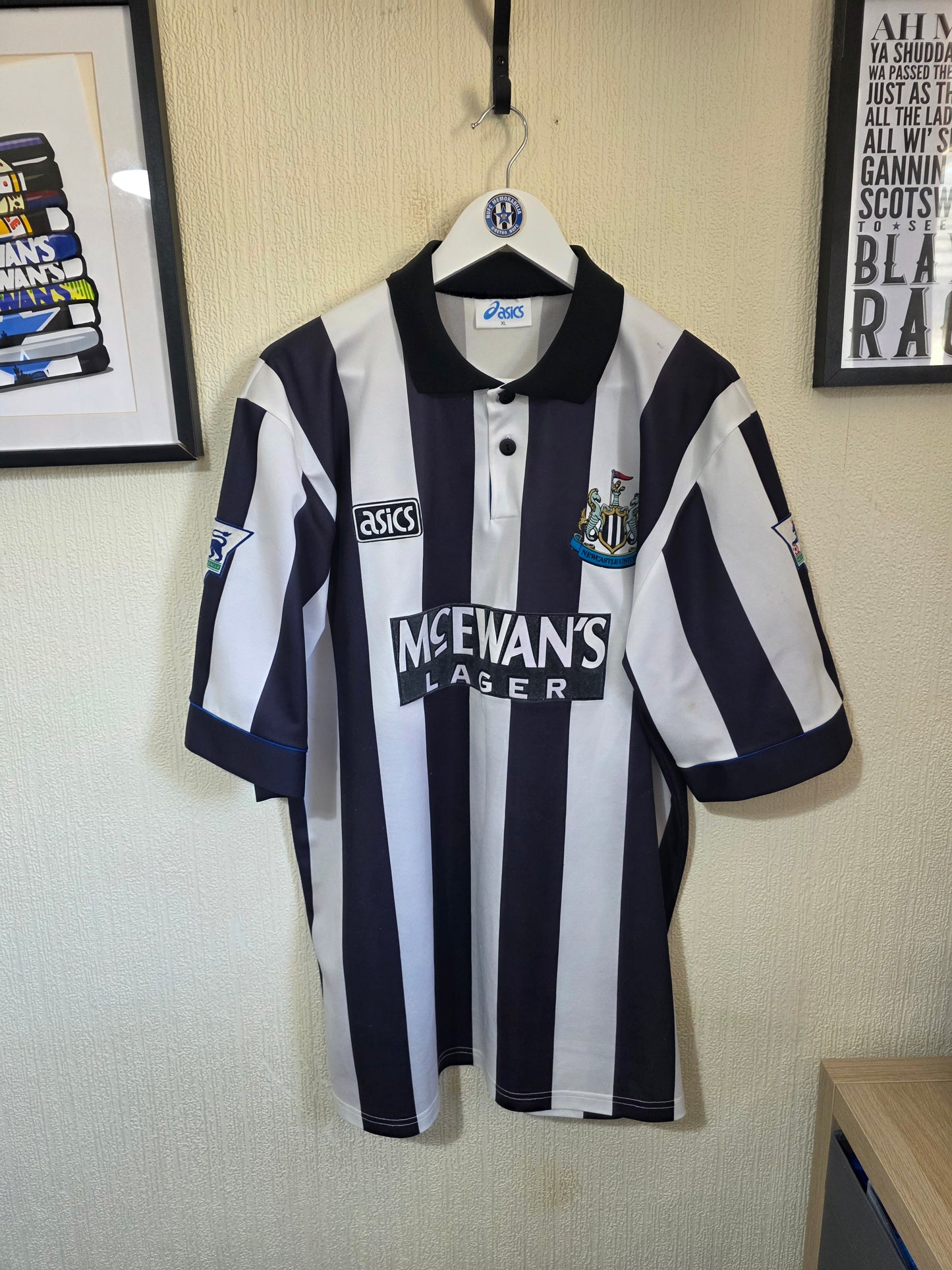 Newcastle United 1993/95 Asics Home shirt - XL