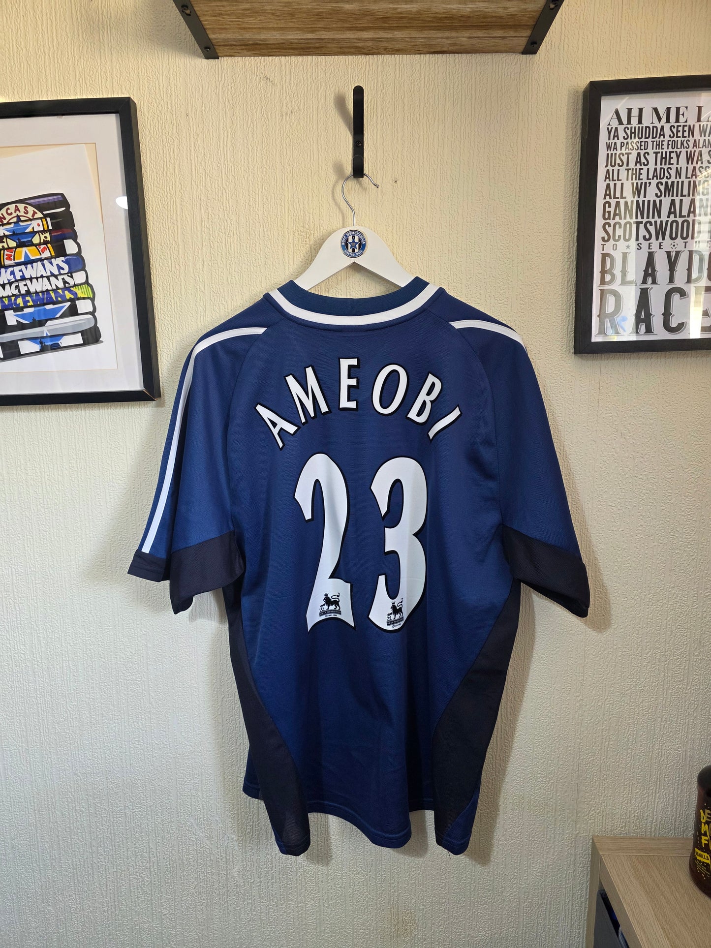 Newcastle United 2001/02 Adidas Away Shirt #23 AMEOBI - Large