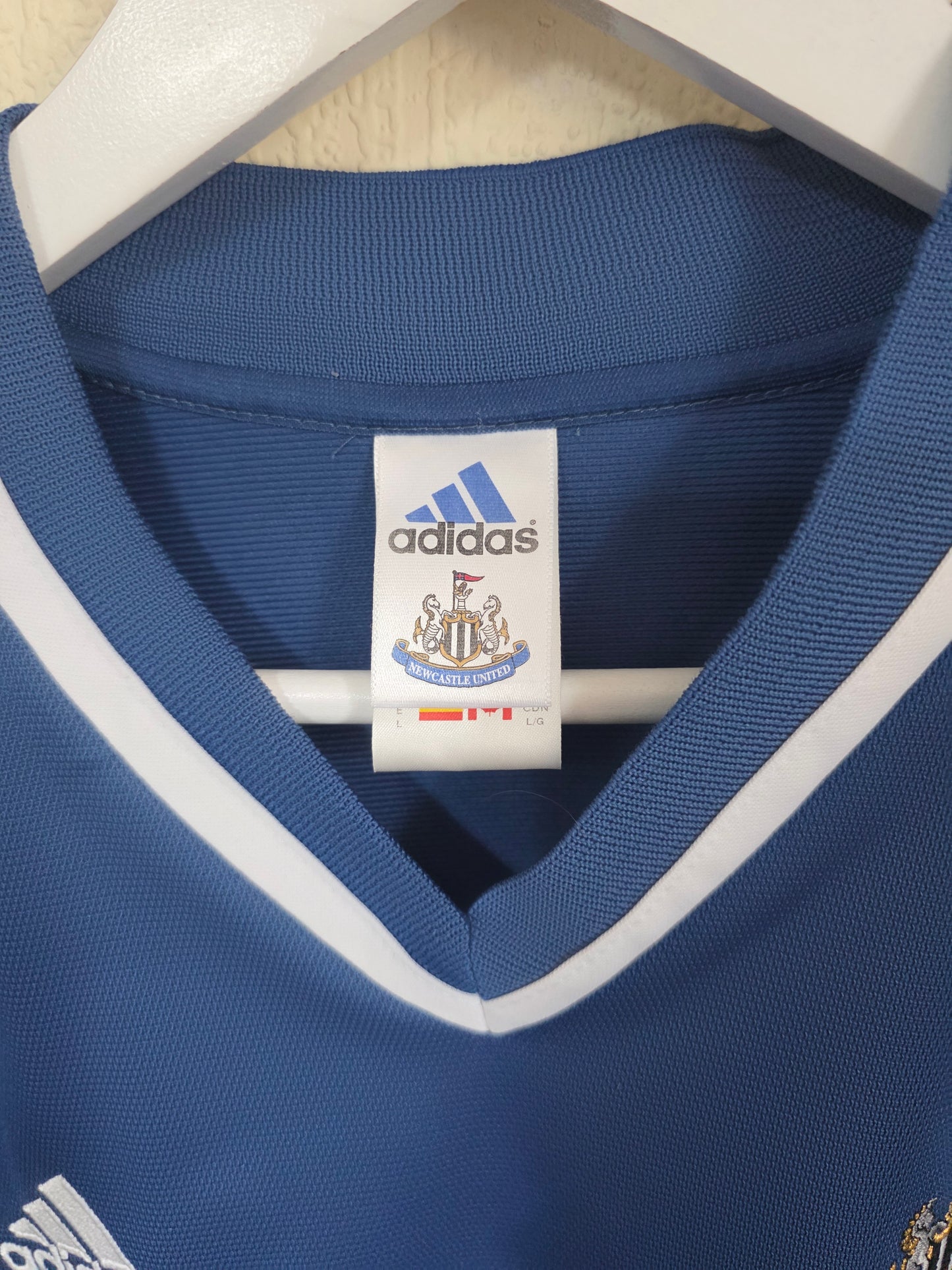 Newcastle United 2001/02 Adidas Long Sleeved Away Shirt - Large
