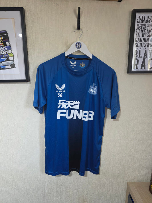 Newcastle United 2021/22 Castore Sean Lonstaff Worn Training Shirt - Medium