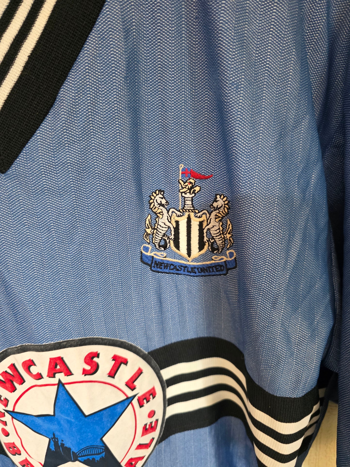Newcastle United 1996/97 Adidas Away Shirt, #9 SHEARER - Large