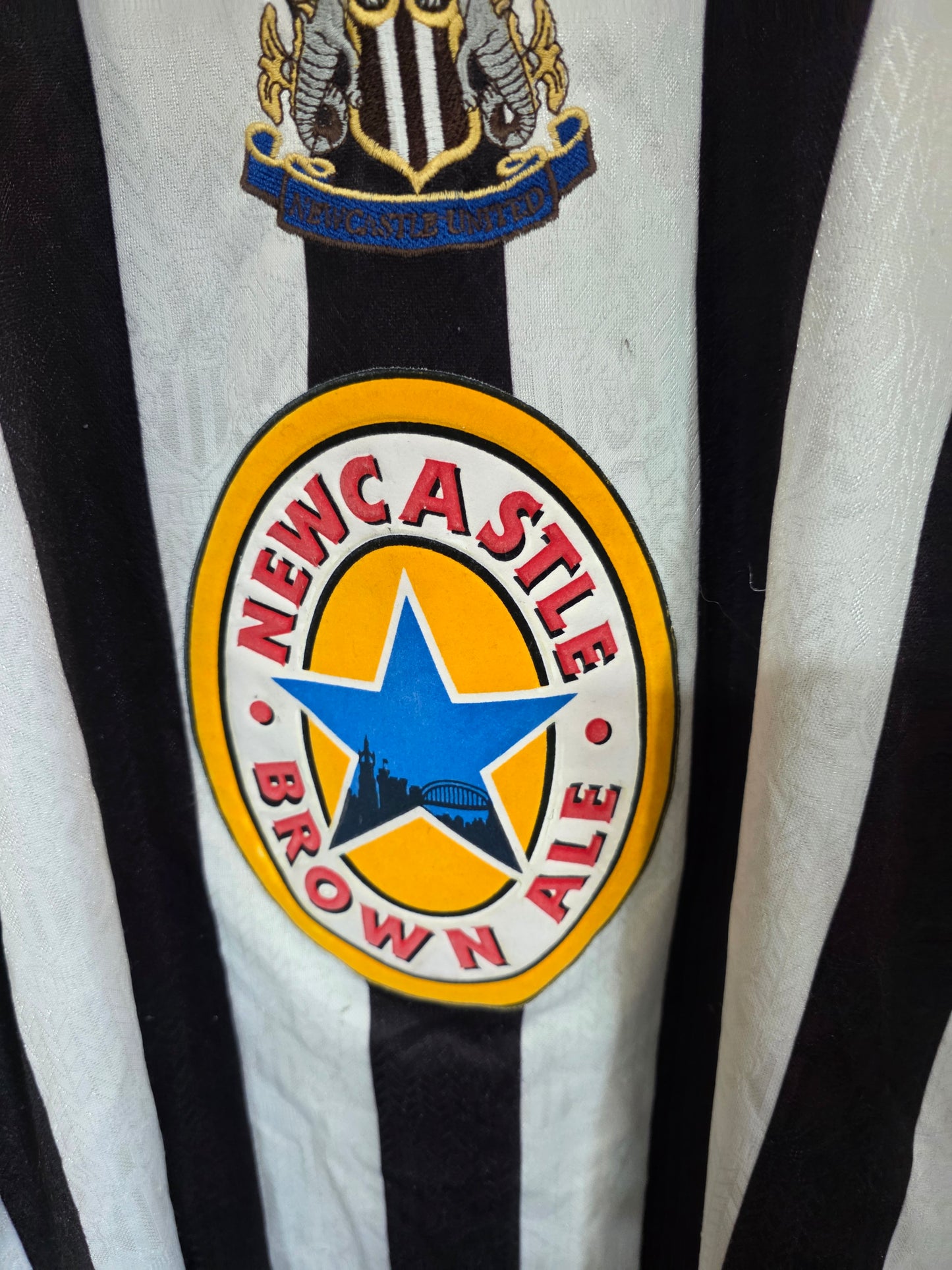 Newcastle United 1997/98 Adidas Home Shirt, #9 SHEARER - Medium