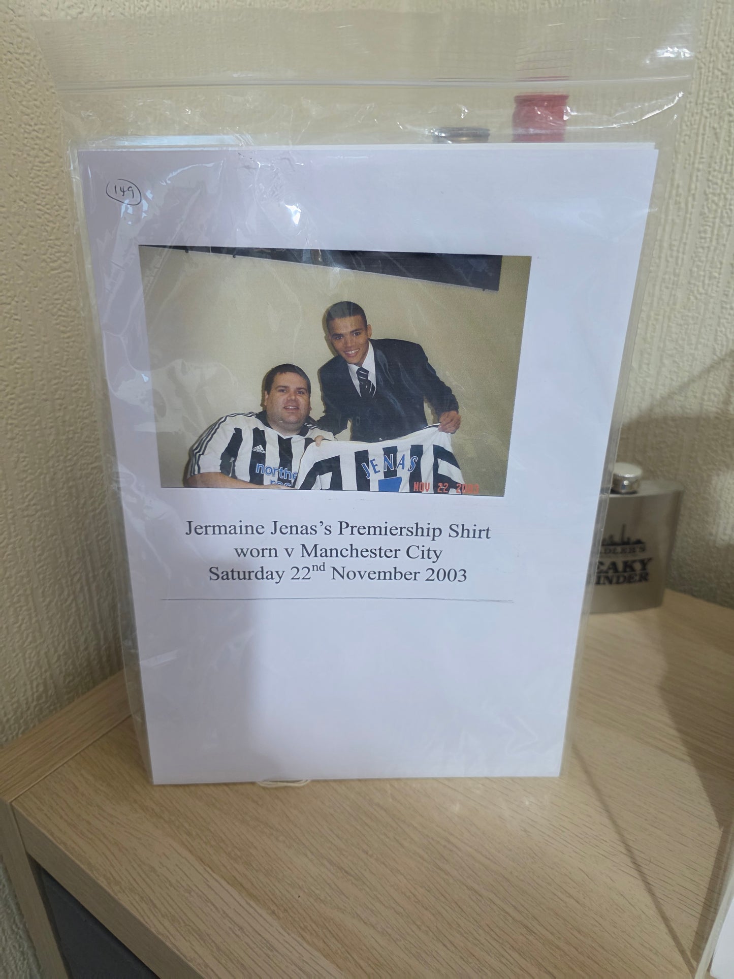 Newcastle United 2003/05 Jermaine Jenas match worn shirt with COA