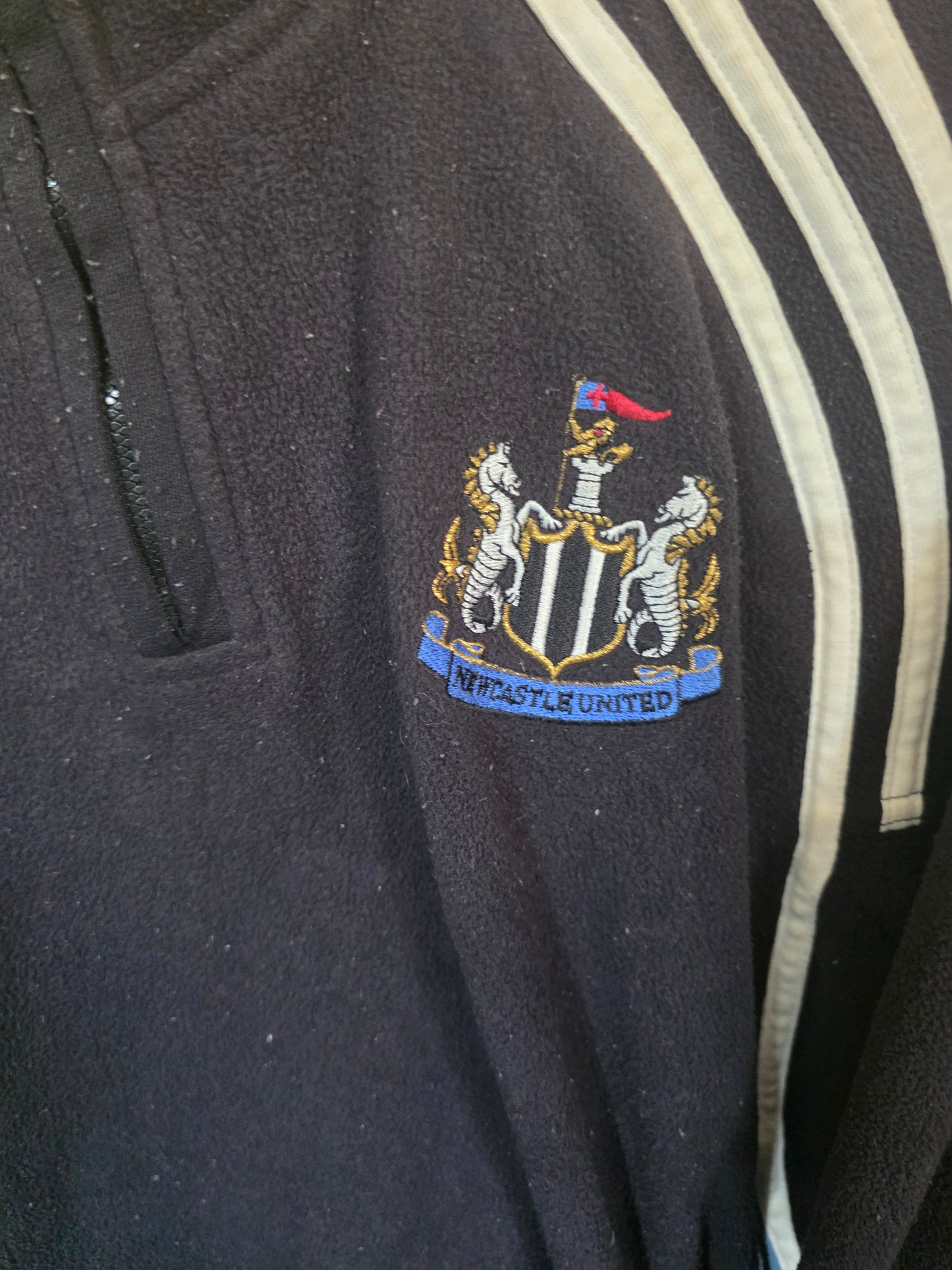 Newcastle United 2000/01 Adidas 1/4 Zip Fleece - Large