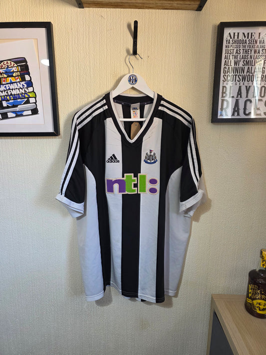 Newcastle United 2001/02 Adidas home shirt #23 AMEOBI - XXL