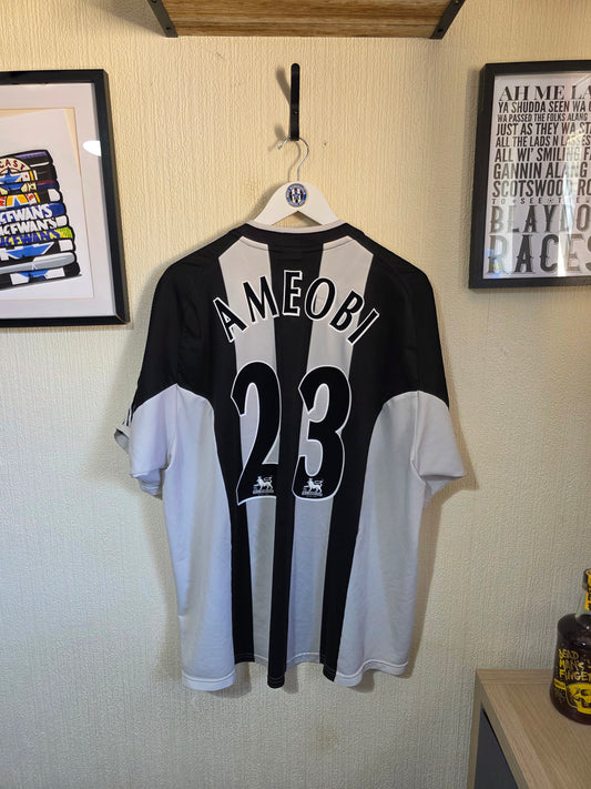 Newcastle United 2001/02 Adidas home shirt #23 AMEOBI - XXL