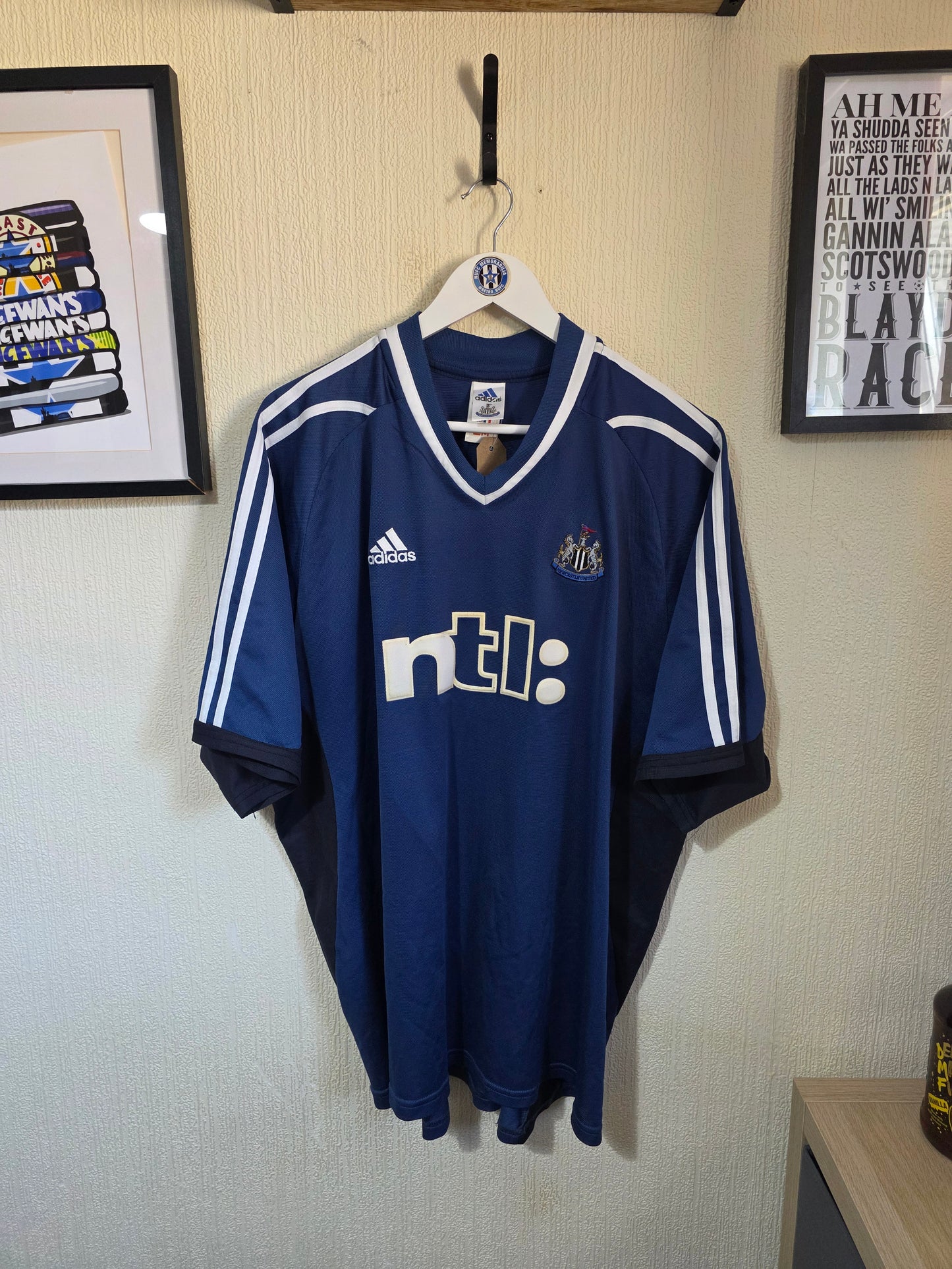 Newcastle United 2001/02 Adidas away shirt #9 SHEARER - XXL