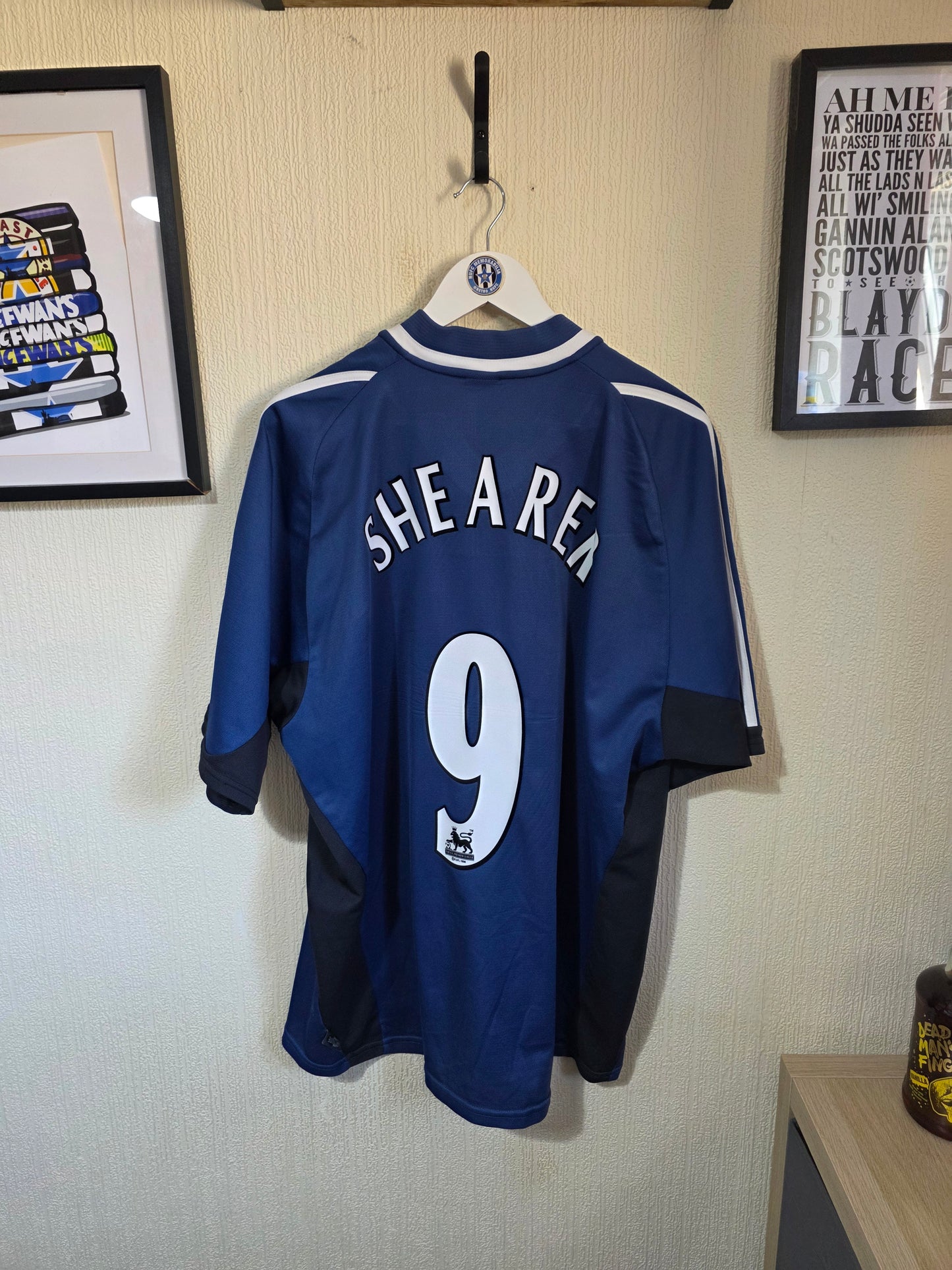 Newcastle United 2001/02 Adidas away shirt #9 SHEARER - XXL