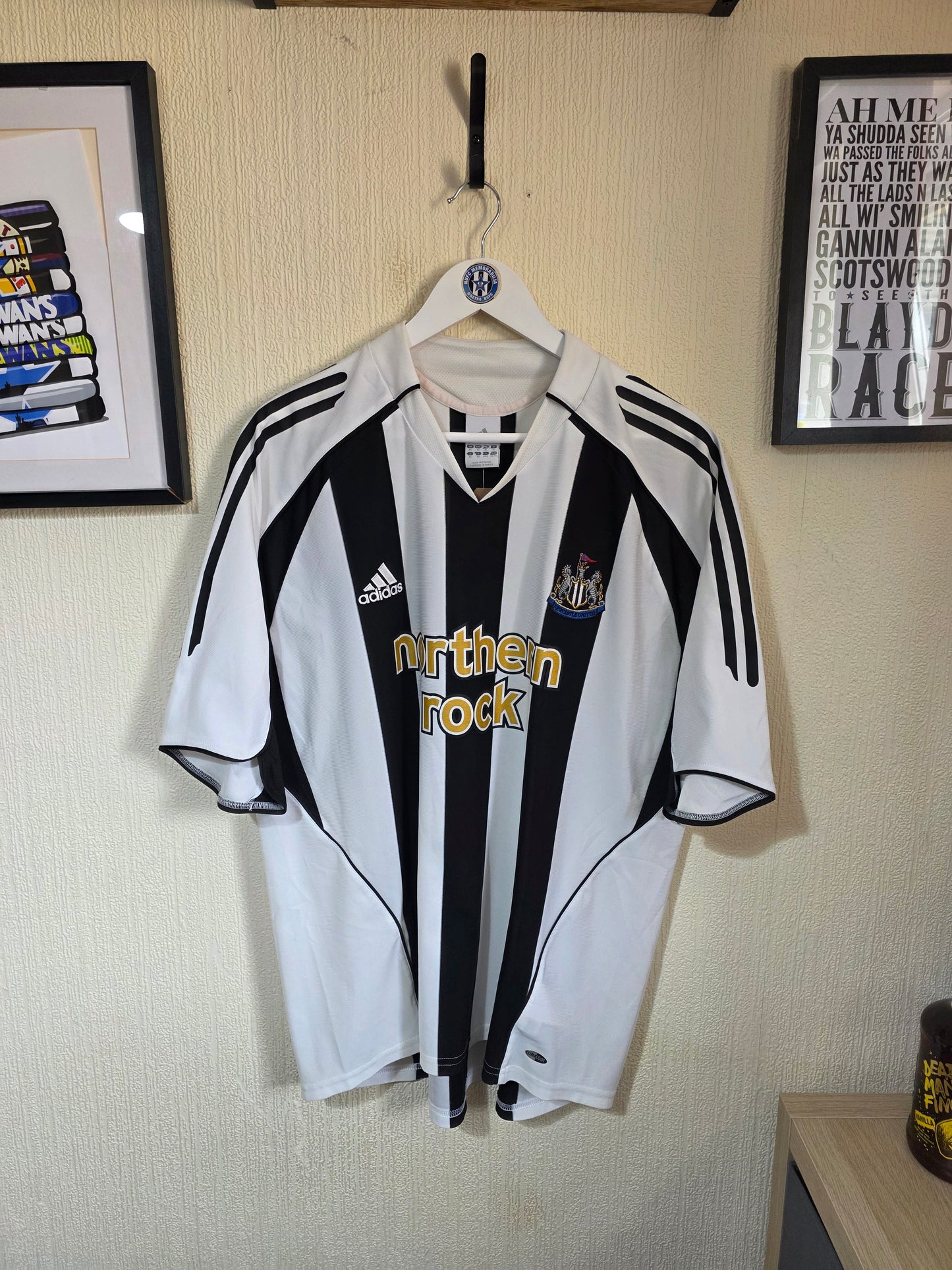 Newcastle United 2005/07 Adidas home shirt #9 SHEARER - XL
