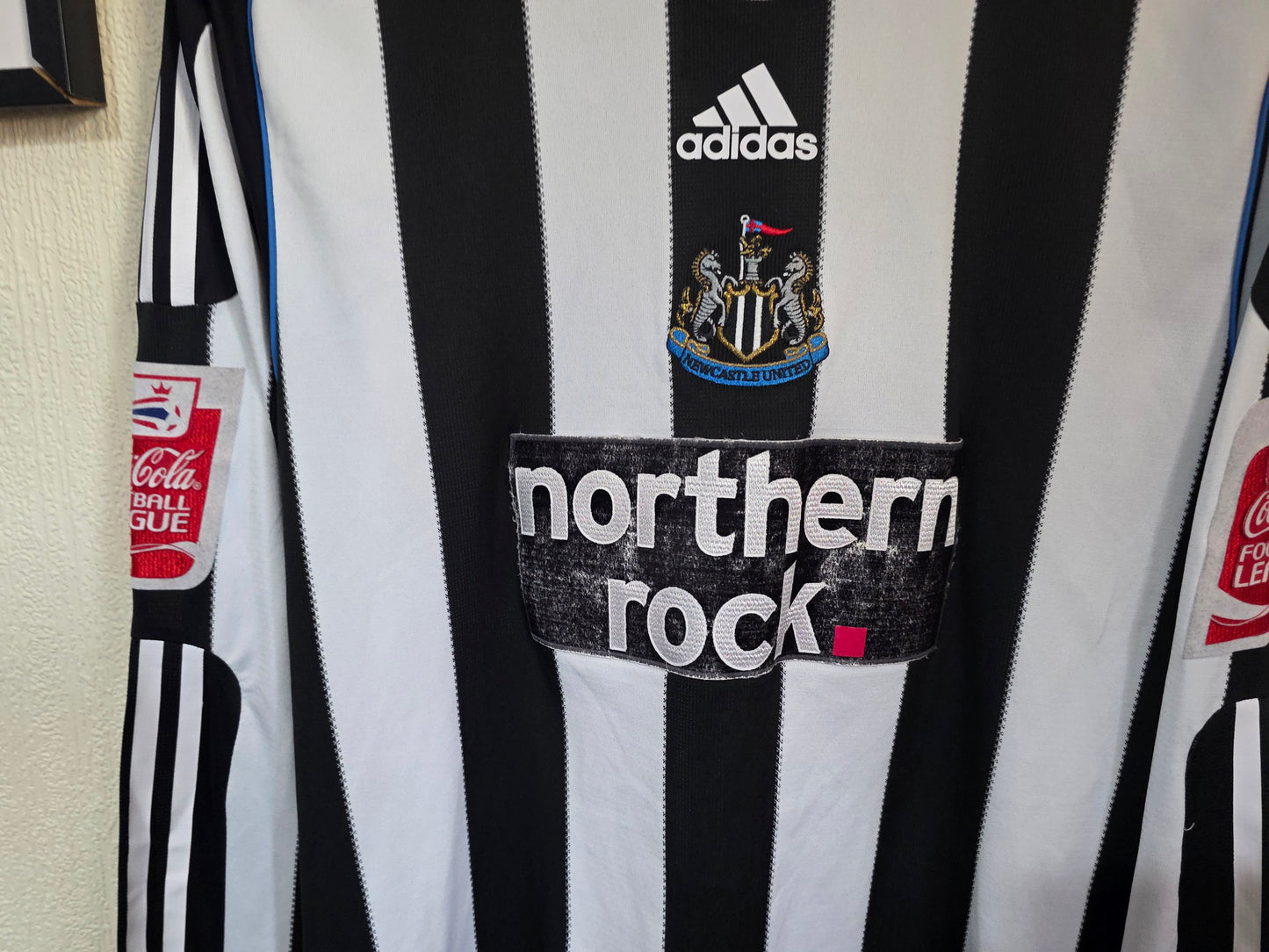 Newcastle United 2009/10 Adidas L/S Andy Carroll worn home shirt - XL