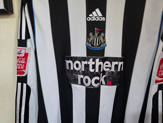 Newcastle United 2009/10 Adidas L/S Andy Carroll worn home shirt - XL