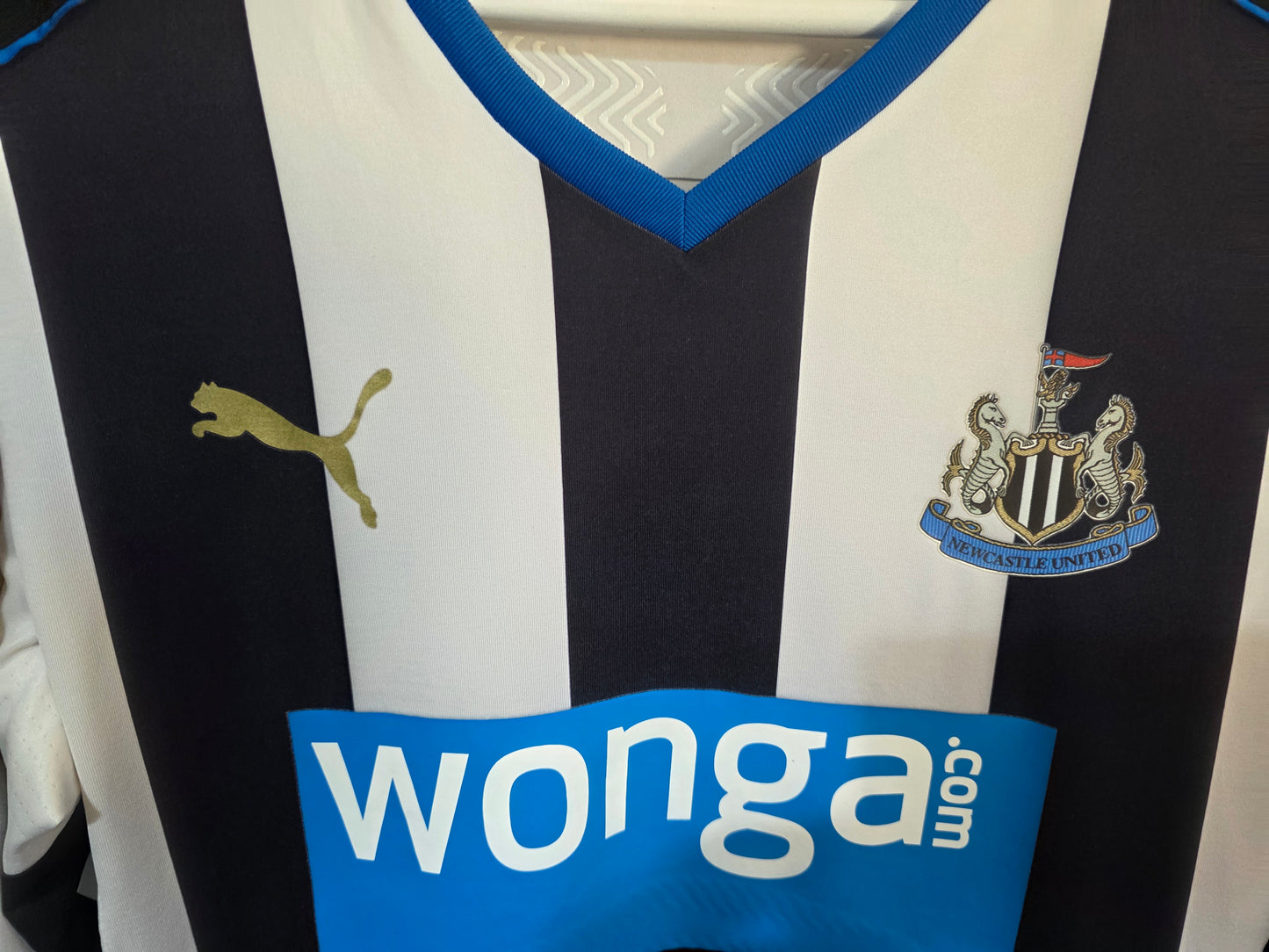 Newcastle United 2014/15 Puma L/S player version home shirt - XL