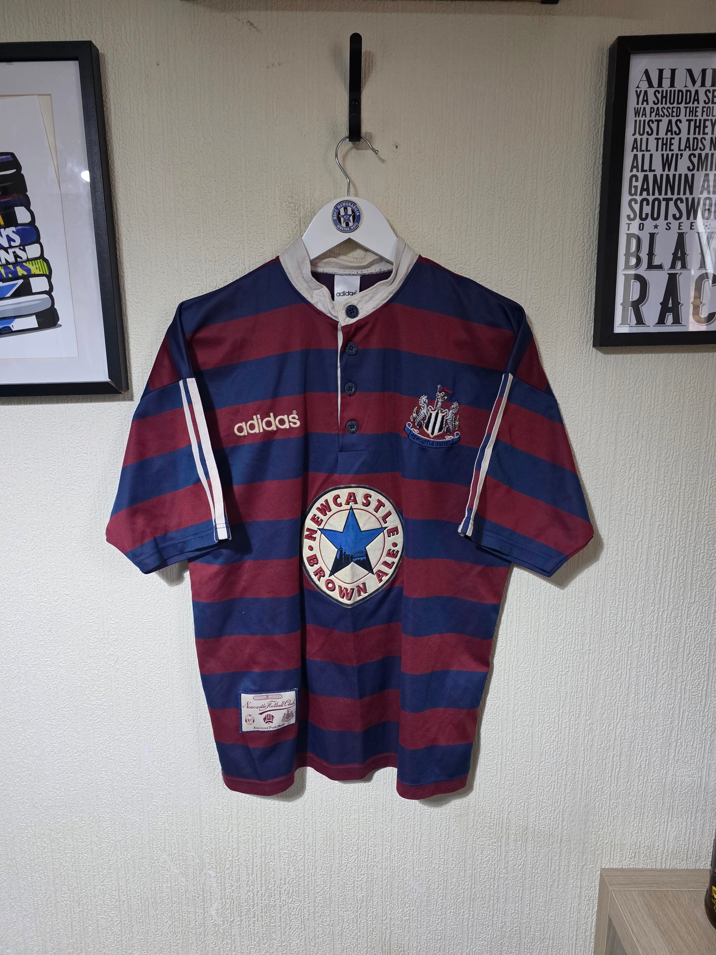 Newcastle United 1995/96 Adidas Away Shirt - Medium