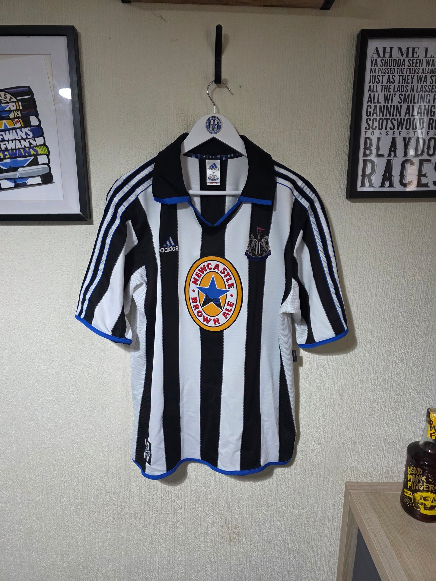 Newcastle United 1999/00 Adidas Home Shirt #9 SHEARER - Large