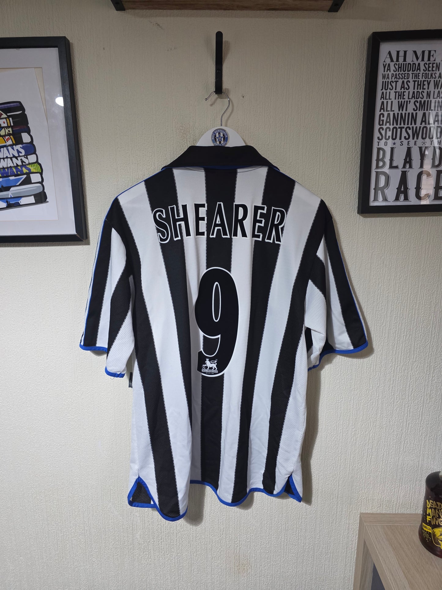 Newcastle United 1999/00 Adidas Home Shirt #9 SHEARER - Large