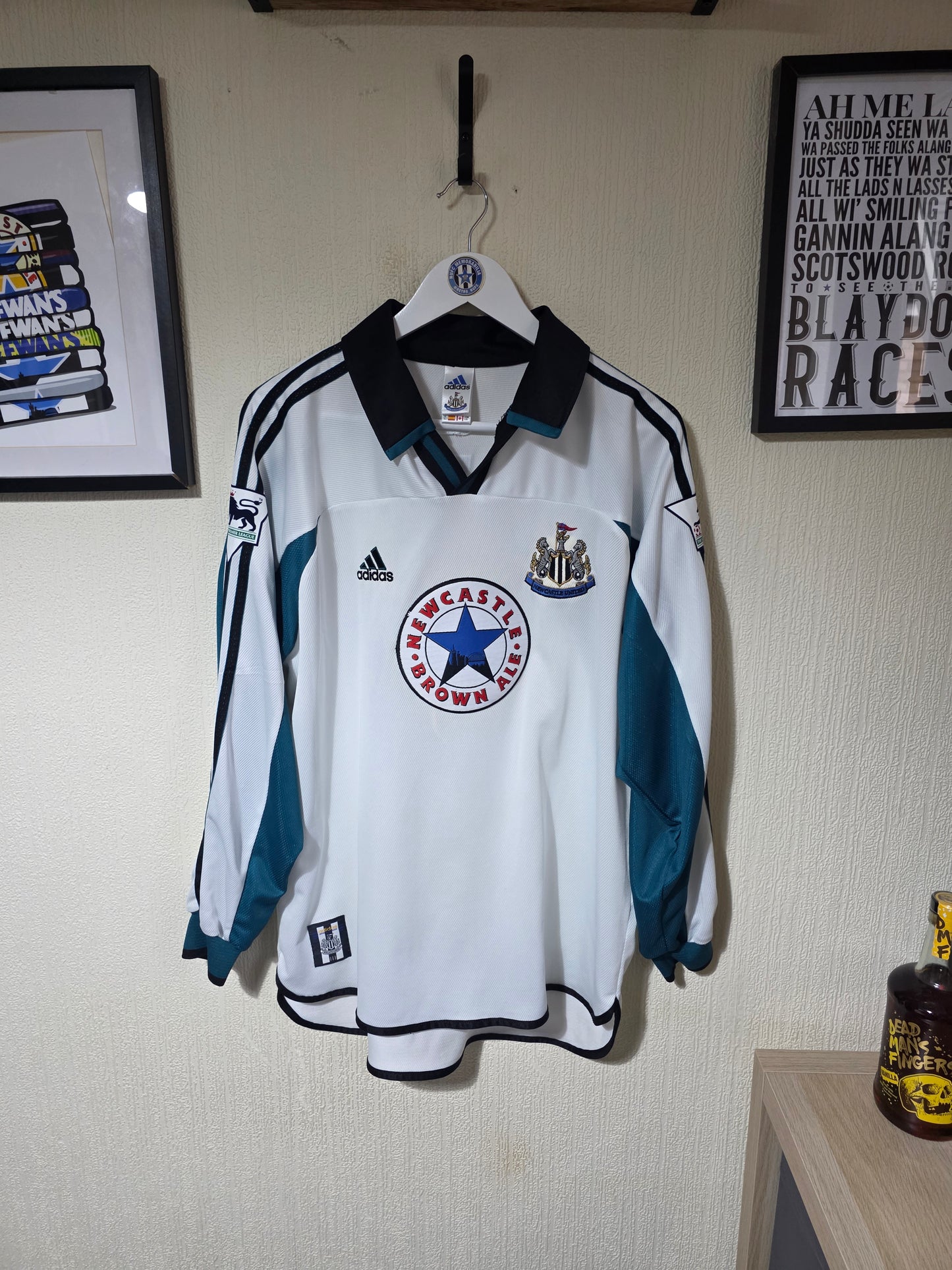 Newcastle United 1999/00 Adidas L/S Away Shirt #11 SPEED - Large