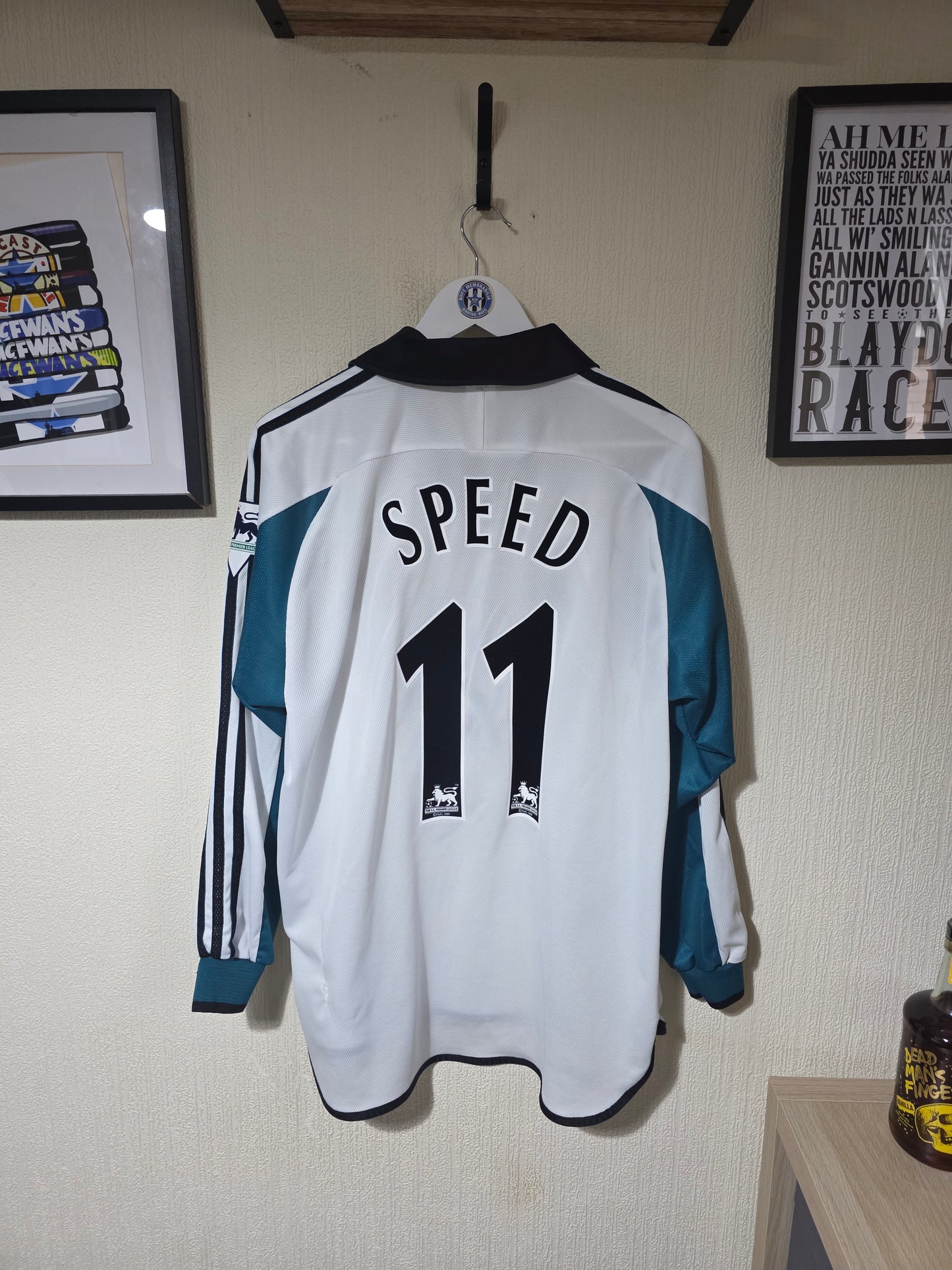 Newcastle United 1999/00 Adidas L/S Away Shirt #11 SPEED - Large