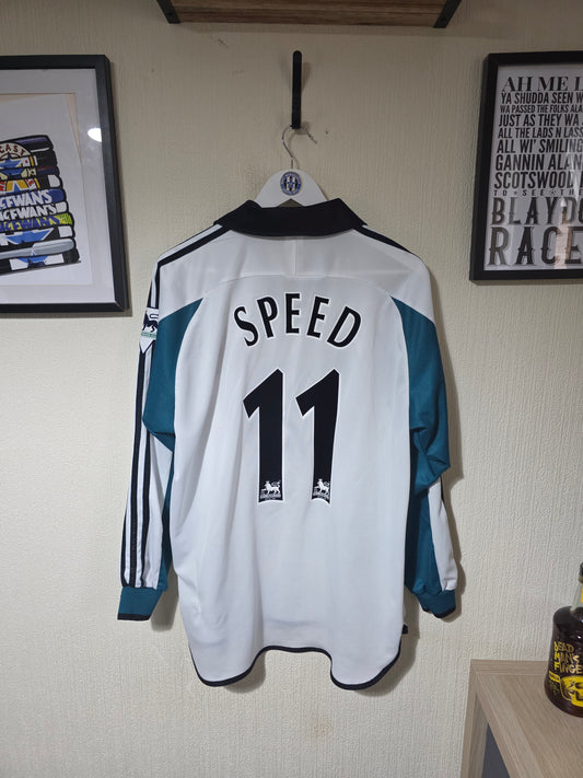 Newcastle United 1999/00 Adidas L/S Away Shirt #11 SPEED - Large