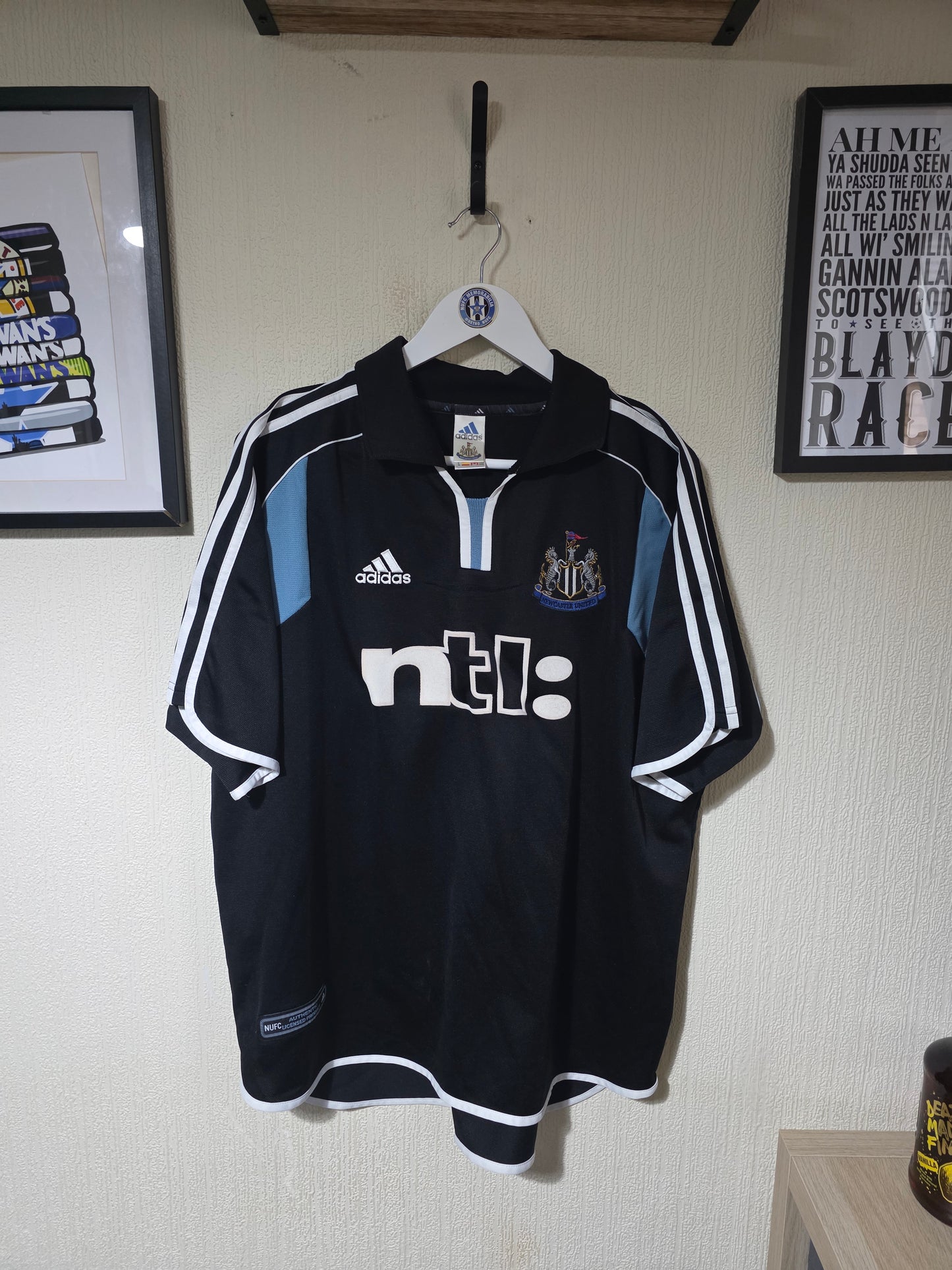 Newcastle United 2000/01 Adidas Away Shirt #9 SHEARER - XL