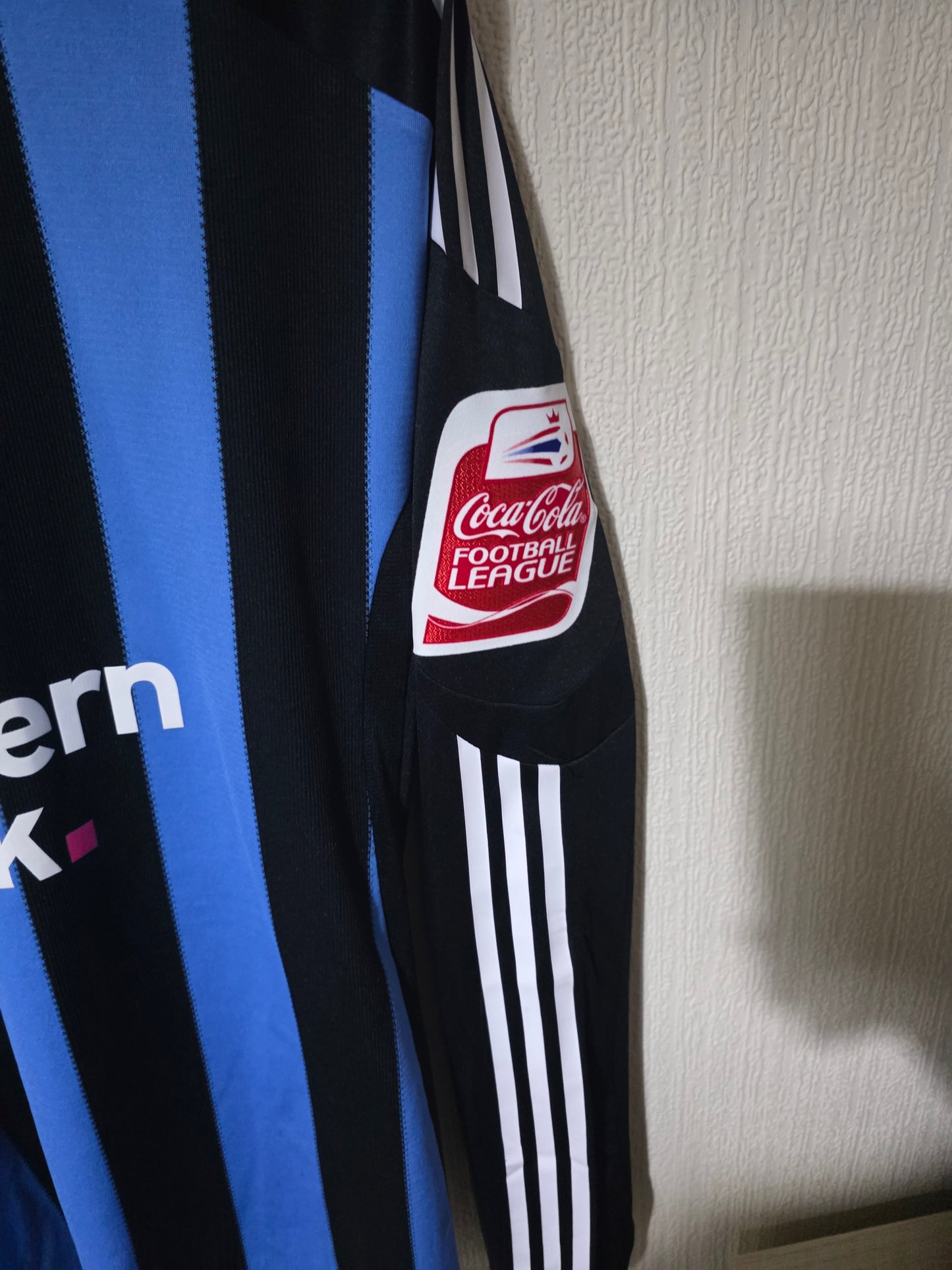 Newcastle United 2009/10 Adidas L/S Player Version Away Shirt #24 CARROLL - Large