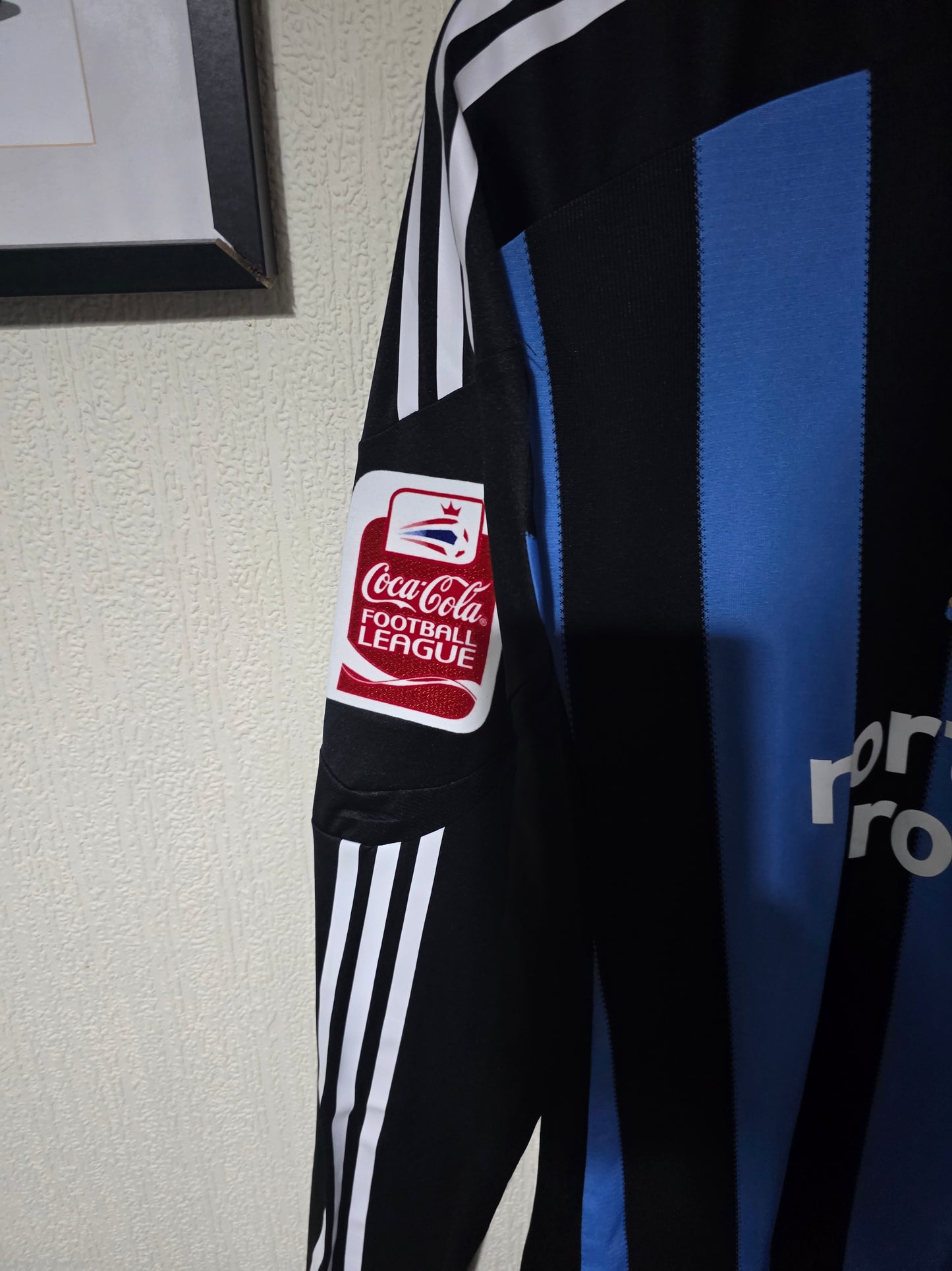 Newcastle United 2009/10 Adidas L/S Player Version Away Shirt #24 CARROLL - Large