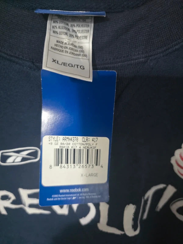 New England Revolution Reebok BNWT sweatshirt 2003/04 XL