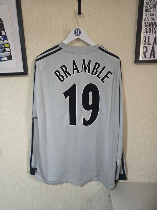 Newcastle United 2002/03 Titus bramble matchworn UCL away shirt v Juventus