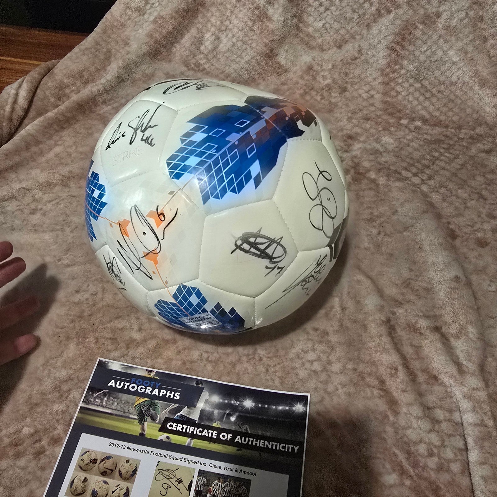 Newcastle United 2012/13 Signed ball with COA