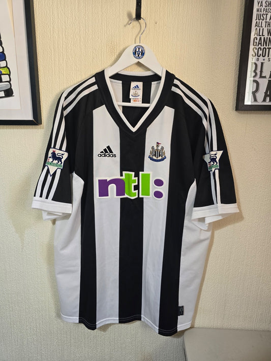 Newcastle United 2001/03 Alan Shearer matchworn home shirt, Adidas, XL