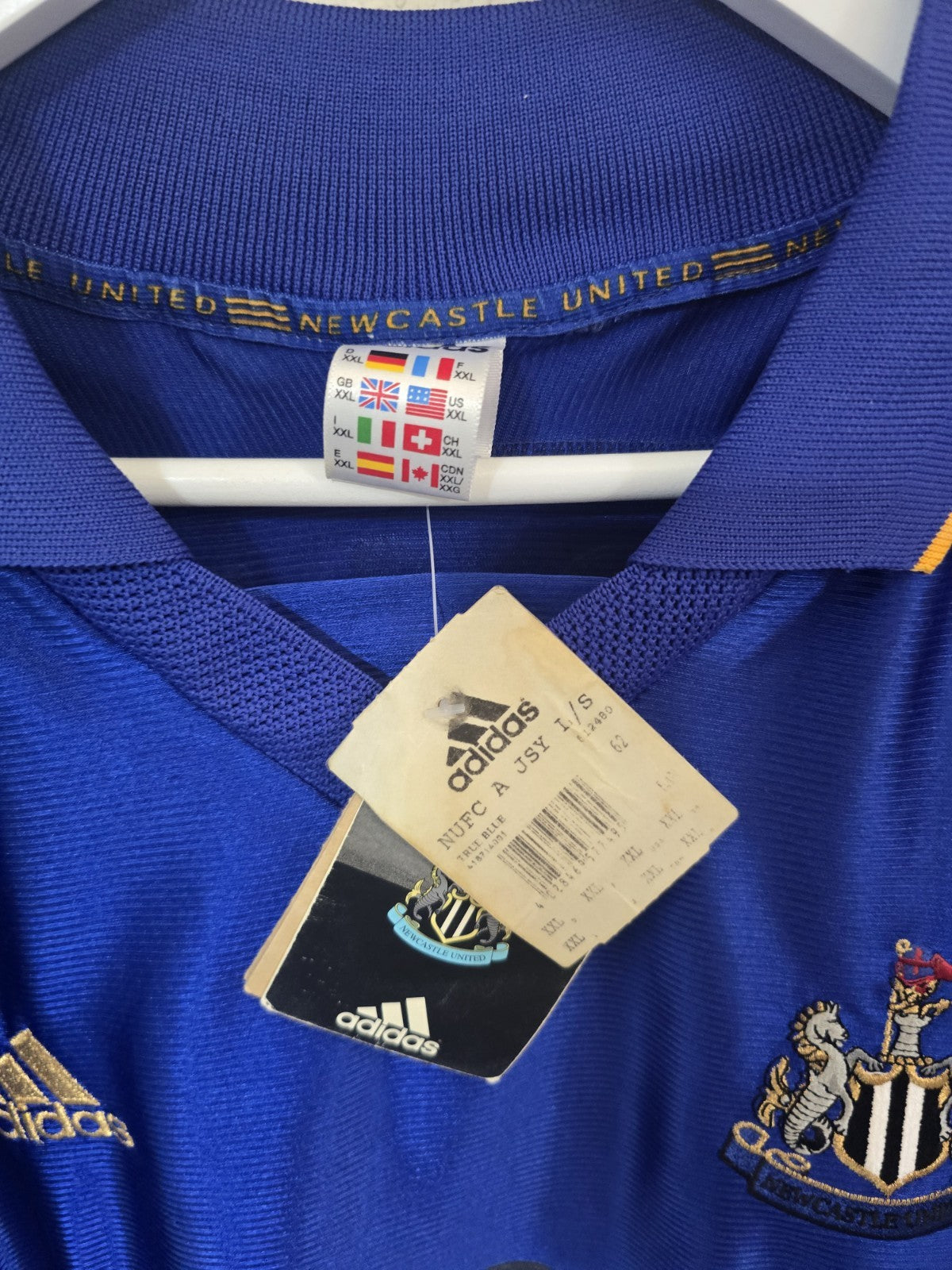Newcastle United Adidas Original BNWT 1998/99 L/S Away Shirt  #11 SPEED XXL