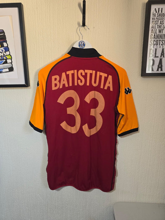 AS Roma 2002/03 Kappa European home shirt #33 BATISTUTA, Large