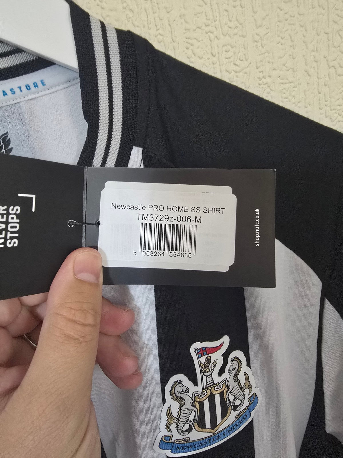 Newcastle United 2023/24 Castore home shirt, Player issue, BNWT - Medium