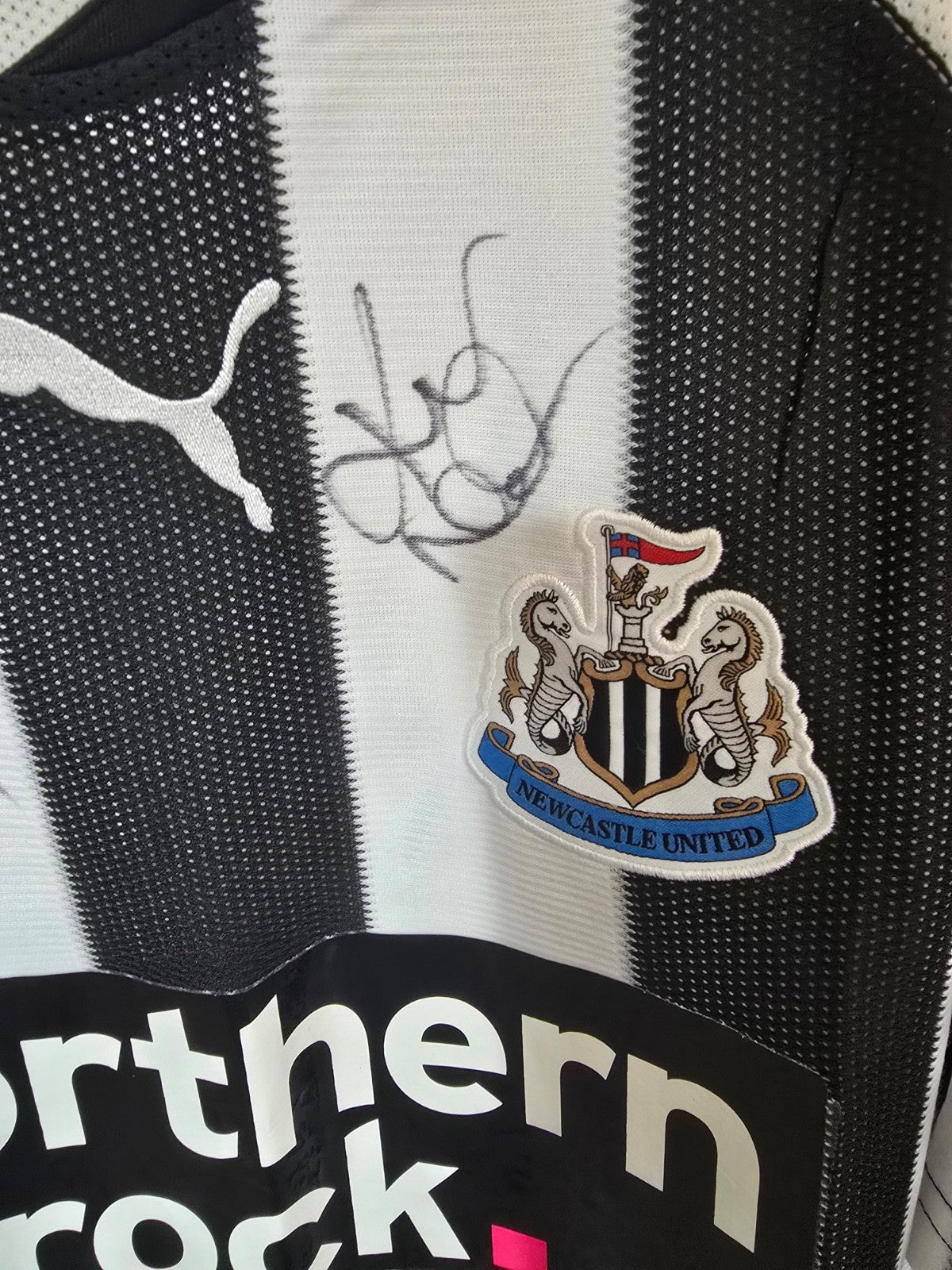 Newcastle United 2010/11 #27 TAYLOR Matchworn/Signed home shirt