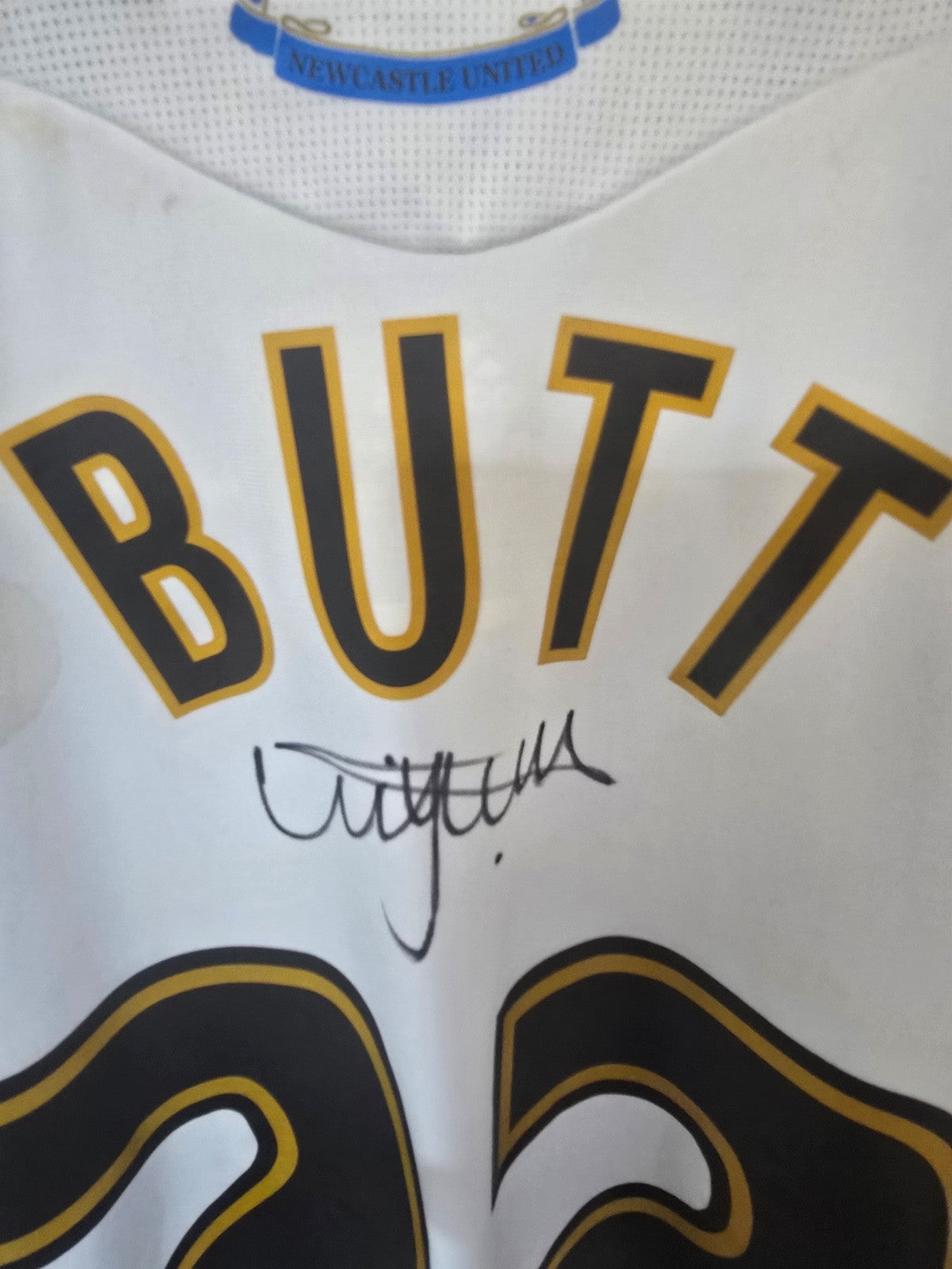 Newcastle United Adidas 2009/10 Nicky Butt matchworn & signed  home shirt