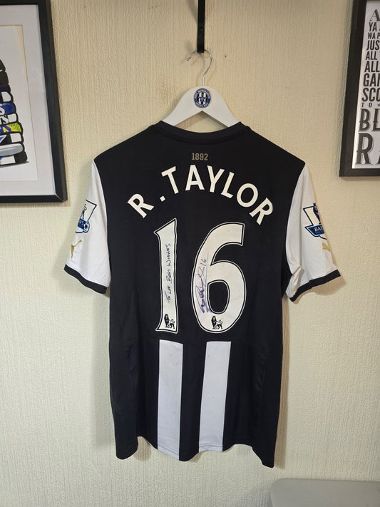 Newcastle United 2011/12 Ryan Taylor #16 Matchworn & signed home shirt