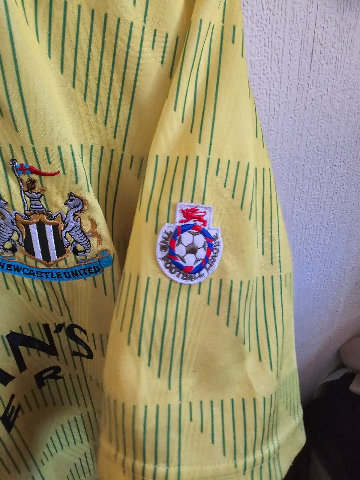 Newcastle United 1991/93 Matchworn away shirt #16