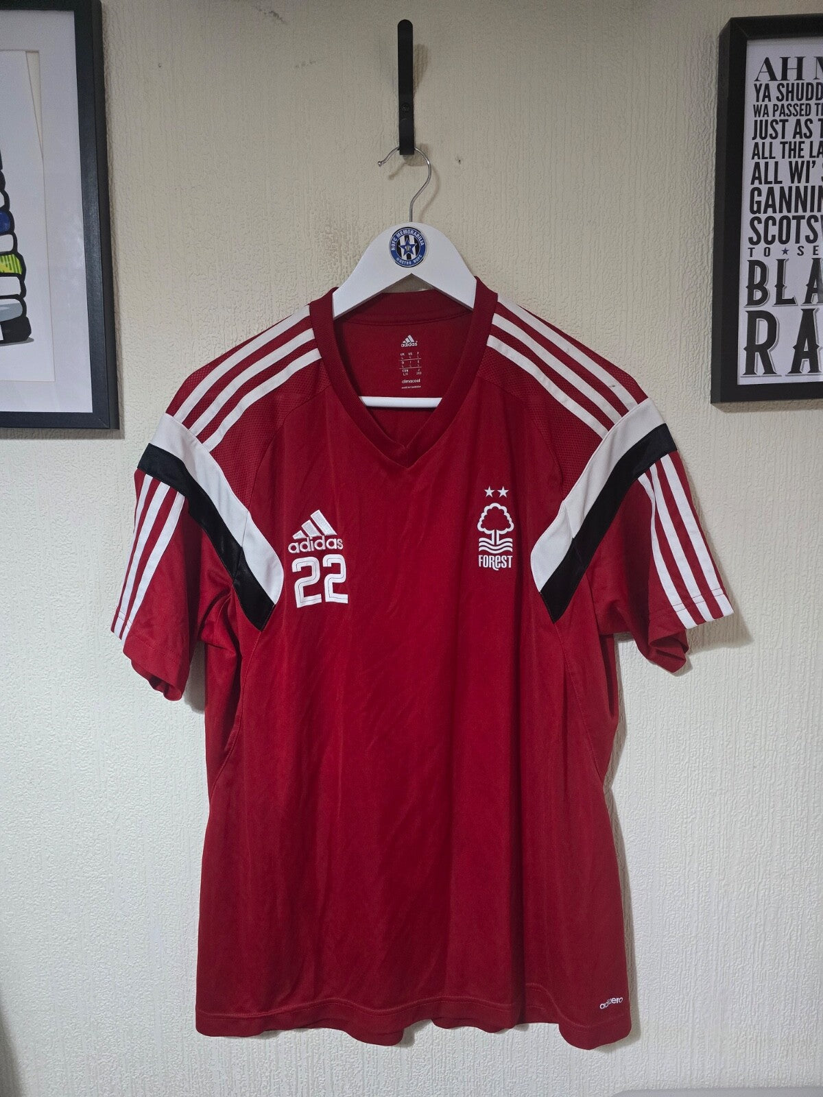 Nottingham Forest 2014/15 Adidas, Gary Gardner worn training top - Large