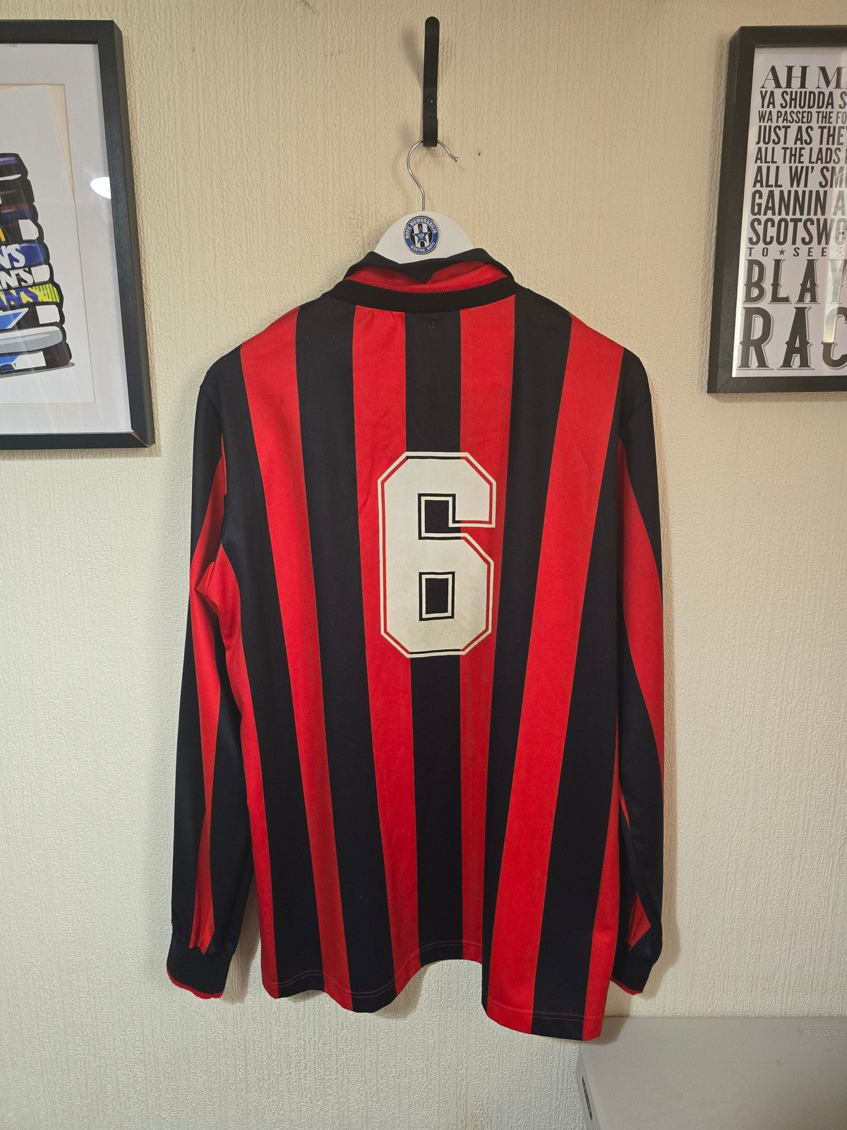 AC Milan 1990/91 Adidas Long Sleeved home shirt - XL