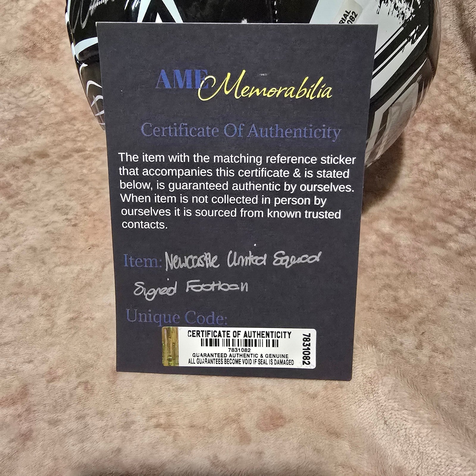 Newcastle United 2023/24 Signed football with COA