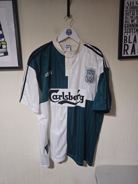 Liverpool 1995/96 Adidas away shirt - XL