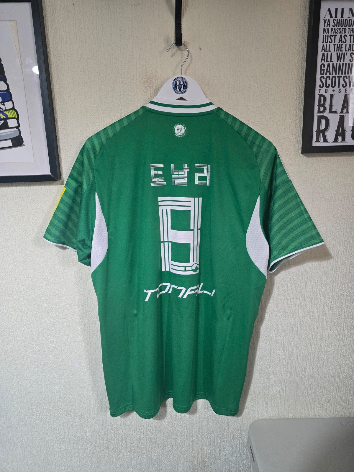 Newcastle United 2025/26 Korean print away shirt, Adidas, BNWT, #8 TONALI, XL