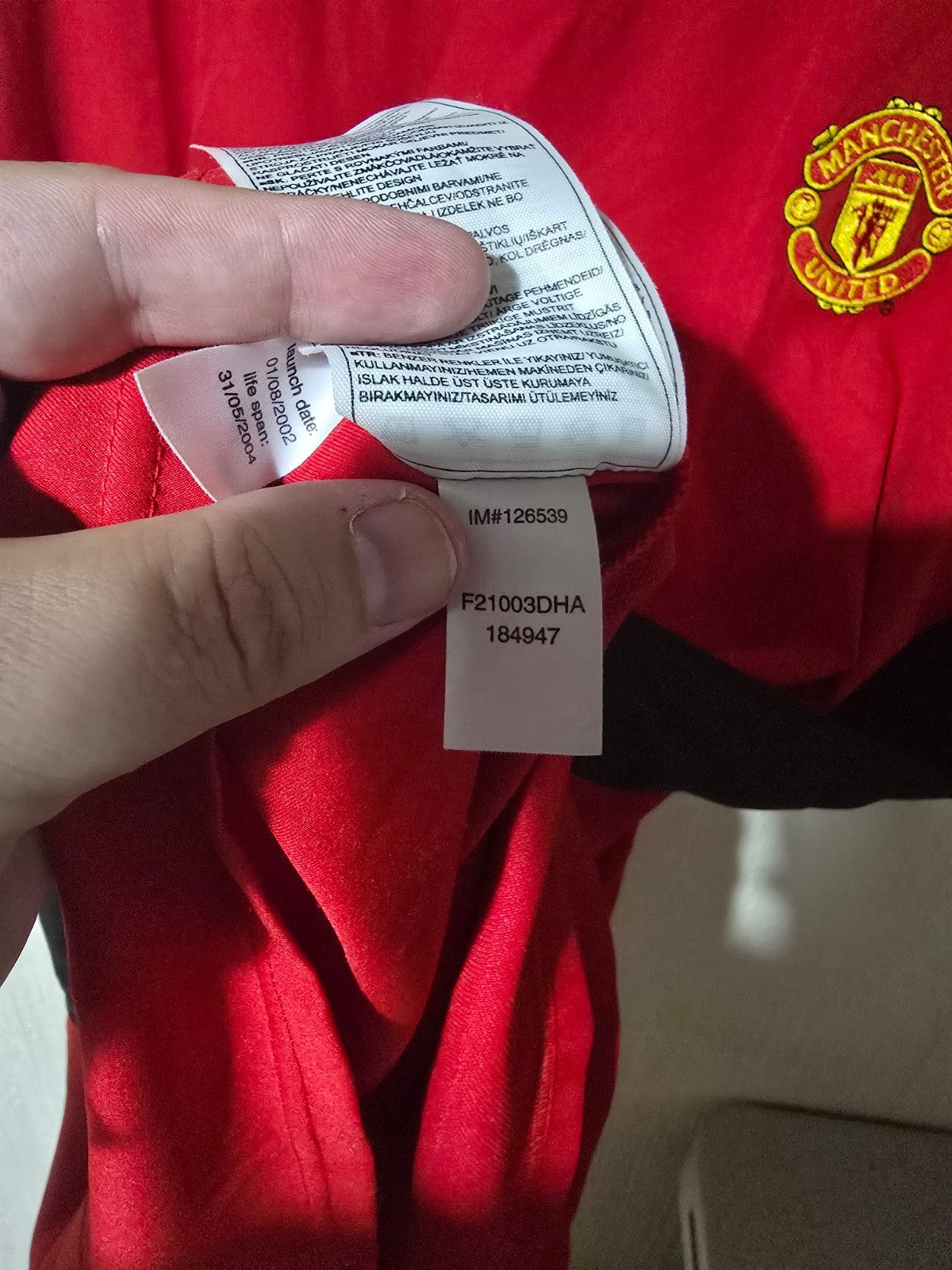 Manchester UNited 2002/04 Nike Home Shirt - XL