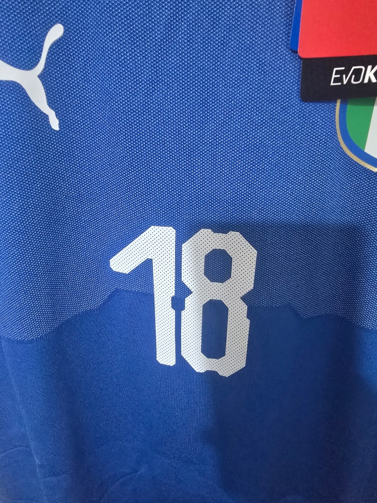 Italy 2018 Home shirt, BNWT, Puma, #18 BARELLA, XL