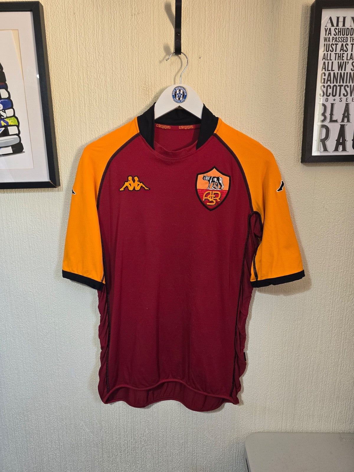 AS Roma 2002/03 Kappa European home shirt #33 BATISTUTA, Large