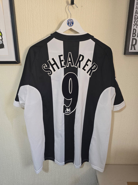 Newcastle United 2001/03 Alan Shearer matchworn home shirt, Adidas, XL