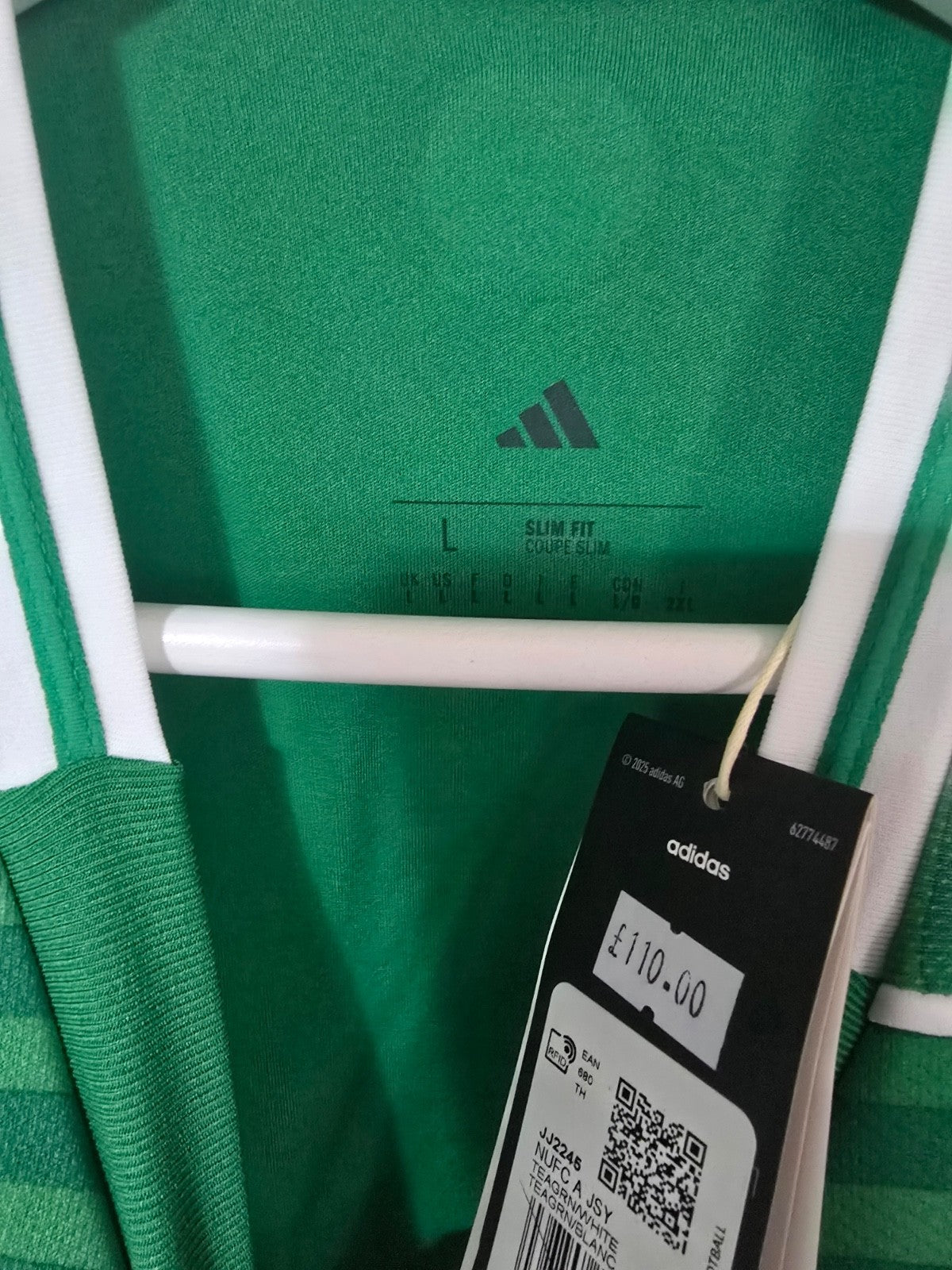 Newcastle United 2025/26 Korean print away shirt, Adidas, BNWT, #8 TONALI, XL