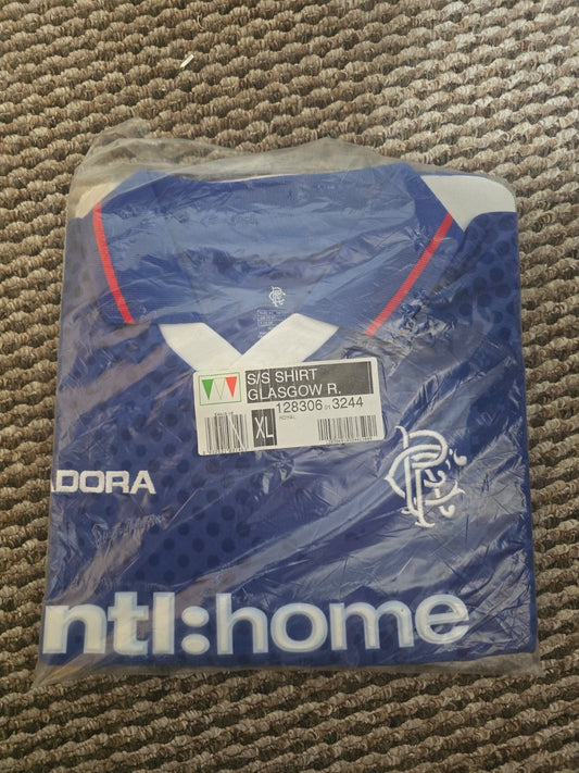 Rangers 2002/03 Diadora Home shirt, BNIB/BNWT - XL