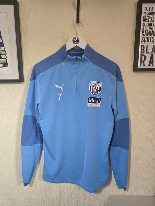 West Bromwich Albion 2020/21 Adidas Player worn Callum Robinson training shirt
