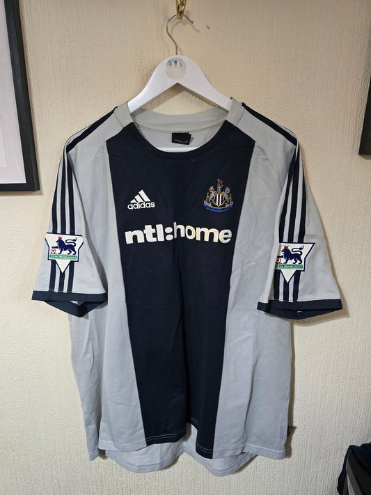 Newcastle United 2002/03 Andy Griffin matchworn away shirt with proof