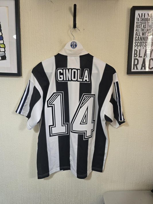 Newcastle United Original BNWT 1995/97 Adidas Home Shirt #14 GINOLA, Medium